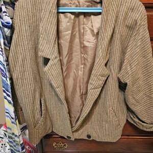 Nicole Beige Striped Jacket
